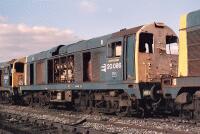 20086 at Stanton Gate 20086 forms part of a long line of stored classmates at Stanton Gate sidings near Toton on 7th April 1990., , I fund my Flickr membership, scanner and software myself. So, if you like my pictures please consider buying me a coffee! www.buymeacoffee.com/seanl, , © Sean Lancastle, all rights reserved. Please do not share or post elsewhere without permission. 20086 at Stanton Gate 20086 forms part of a long line of stored classmates at Stanton Gate sidings near Toton on 7th April 1990., , I fund my Flickr membership, scanner and software myself. So, if you like my pictures please consider buying me a coffee! www.buymeacoffee.com/seanl, , © Sean Lancastle, all rights reserved. Please do not share or post elsewhere without permission.